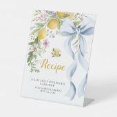 Recipe Cards Bridal Shower | Main Squeeze Lemon  台座サイン (正面)