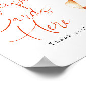 Recipe Cards Terracotta Bow Bridal Shower Sign ポスター (角)