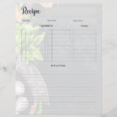 Recipe cookbook page insert (裏面)
