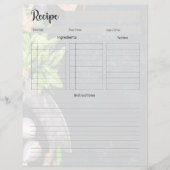 Recipe cookbook page insert (正面)