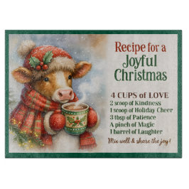 Recipe for a Joyful Christmas with Wintry Cow カッティングボード