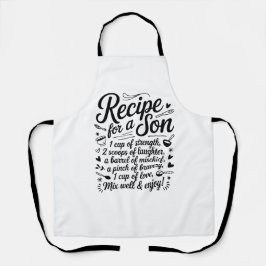 Recipe for a Son Kitchen Strength, Kindness & Love エプロン