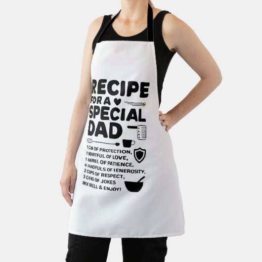 Recipe for a Special Dad Kitchen Love, Respect エプロン (インサイチュ)