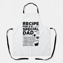 Recipe for a Special Dad Kitchen Love, Respect エプロン