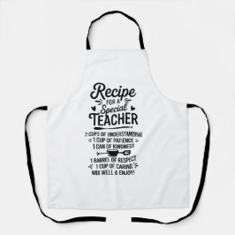 Recipe for a Special Teacher Kitchen Appreciation  エプロン