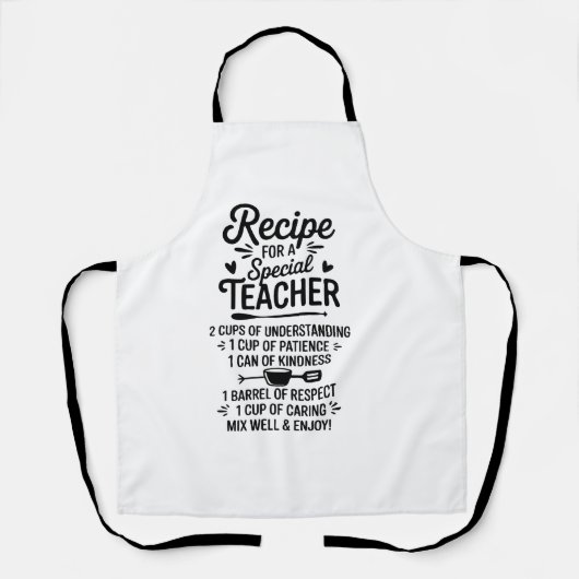 Recipe for a Special Teacher Kitchen Appreciation  エプロン (正面)