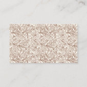 Recipe For Bride Floral Brown Handwritten エンクロージャーカード (裏面)