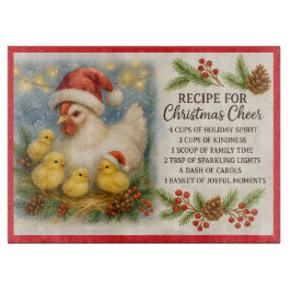 Recipe for Christmas Cheer – Cute Baby Chicks カッティングボード