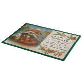 Recipe for Christmas Cheer with a Winter Raccoon カッティングボード (角)