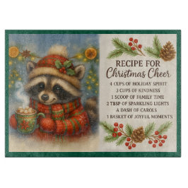 Recipe for Christmas Cheer with a Winter Raccoon  カッティングボード