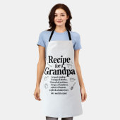Recipe for Grandpa Kitchen Wisdom, Kindness Humor エプロン (着用した状態)