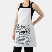 Recipe for Happiness Family Recipe Kitchen Quotes エプロン (インサイチュ)