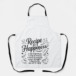 Recipe for Happiness Family Recipe Kitchen Quotes エプロン