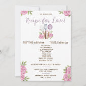 Recipe for Love Bridal Shower Favor Cards 招待状 (正面)