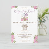 Recipe for Love Bridal Shower Favor Cards 招待状 (スタンド正面)
