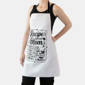 Recipe for Mom Kitchen Love, Care & Warmth Quote エプロン (インサイチュ)