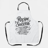 Recipe for Success – Heartfelt Kitchen Quote エプロン (正面)