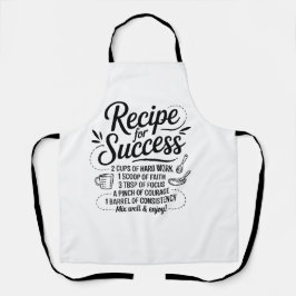 Recipe for Success – Heartfelt Kitchen Quote エプロン