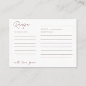 Recipe for the Bride Boho Floral エンクロージャーカード (裏面)