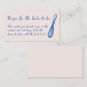 Recipe For The Bride Kitchen Bridal Shower エンクロージャーカード (正面/裏面)