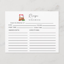 Recipe for the Bride Off The Market Bridal Shower エンクロージャーカード