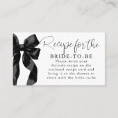 Recipe for the bride-to-be Black Bow Request  エンクロージャーカード (正面)