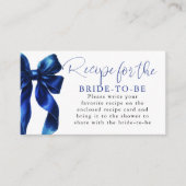 Recipe for the bride-to-be Blue Bow Request  エンクロージャーカード (正面)