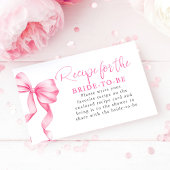 Recipe for the bride-to-be Blush Pink Bow Request エンクロージャーカード