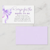 Recipe for the bride-to-be Purple Bow Request  エンクロージャーカード (正面/裏面)