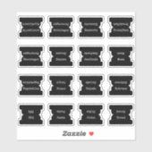 Recipe Index Divider Side Tab Black Folding  シール (シート)