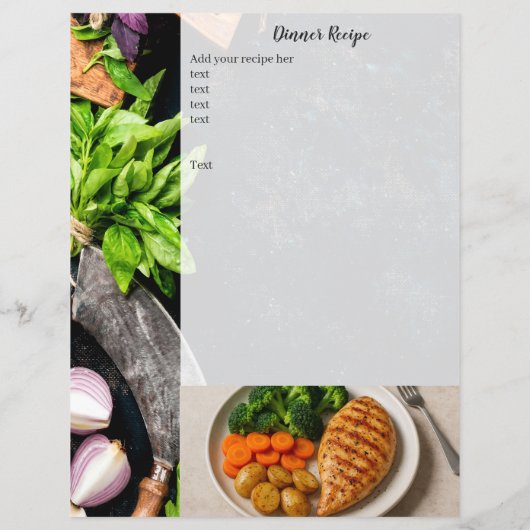 Recipe photo cookbook page insert (裏面)