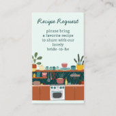 RECIPE REQUEST Bridal Shower Cute Recipe Request エンクロージャーカード (正面)