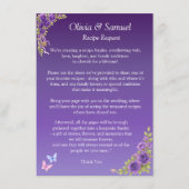 Recipe Request - Purple Mauve Flowers & White エンクロージャーカード (正面)