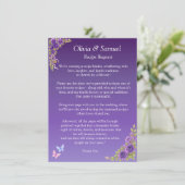 Recipe Request - Purple Mauve Flowers & White エンクロージャーカード (スタンド正面)