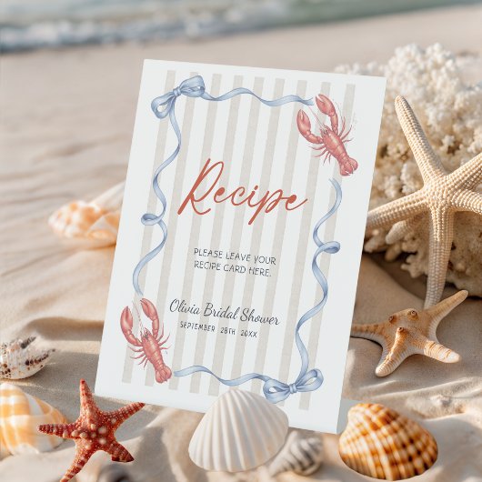 Recipe She’s a Catch Coastal Bridal Shower 台座サイン