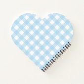 Recipes | Gingham Pattern Light blue and White ノートブック (裏面)