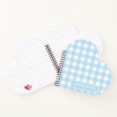 Recipes | Gingham Pattern Light blue and White ノートブック (内部)