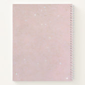 Recipes Pink Glitter Cupcake Personalised Notebook ノートブック (裏面)