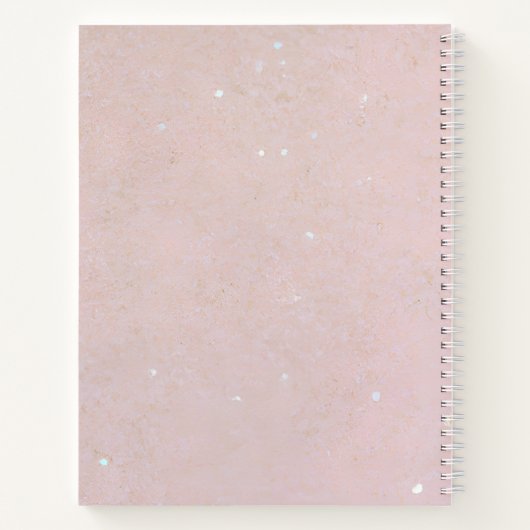 Recipes Pink Glitter Cupcake Personalised Notebook ノートブック (裏面)