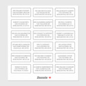 Recipient Name 18 Shipping Address Labels シール (シート)