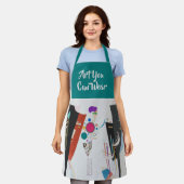 Reciprocal Agreement, Kandinsky, Abstract Art エプロン (着用した状態)