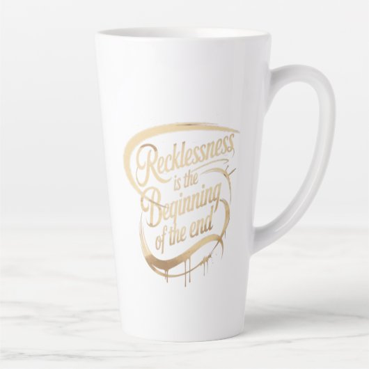 Recklessness Is the Beginning of the End カフェラテマグ (右)