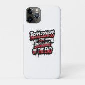 Recklessness is the beginning of the end Case-Mate iPhoneケース (裏)