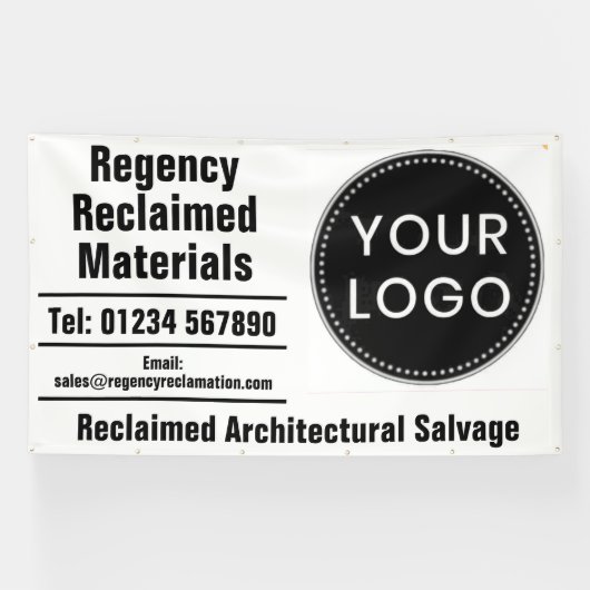 Reclaimed Materials Architectural Salvage & Logo 横断幕 (横)