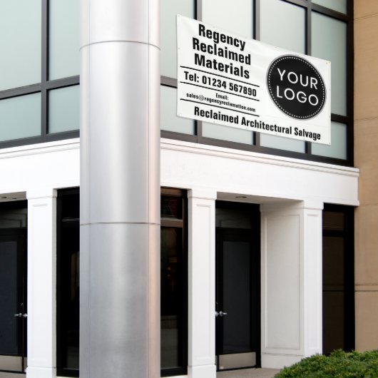 Reclaimed Materials Architectural Salvage & Logo 横断幕 (ビルの外側)