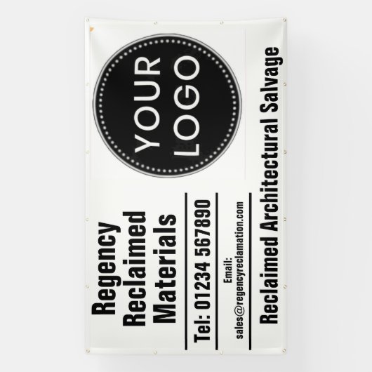 Reclaimed Materials Architectural Salvage & Logo 横断幕 (縦)