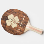 Reclaimed Wood Four Leaf Clover with Name 卓球ラケット (横)