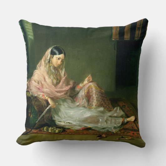Reclining 1789年イスラム教の女性(キャンバスの油) クッション (正面)