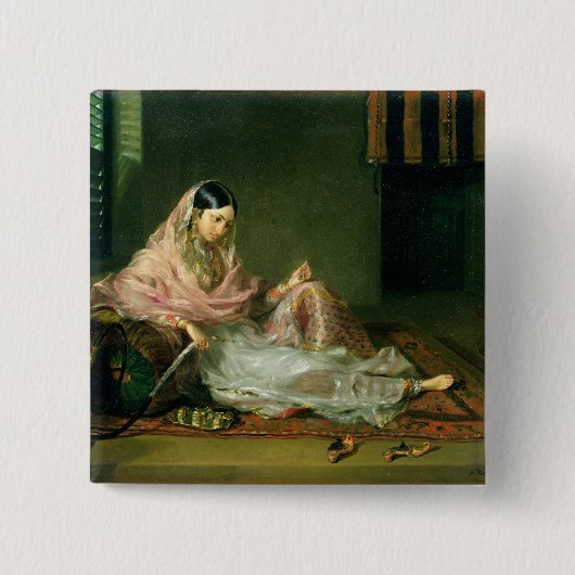 Reclining 1789年イスラム教の女性(キャンバスの油) 缶バッジ (正面)