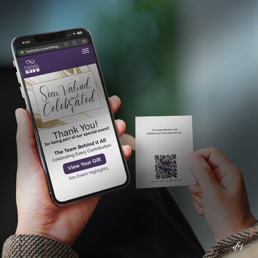 Recognition Event Gift Card | Editable QR Template 名刺